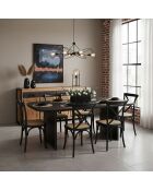 Sit - Lot de 2 chaises noires, naturelles - 48x52x89cm