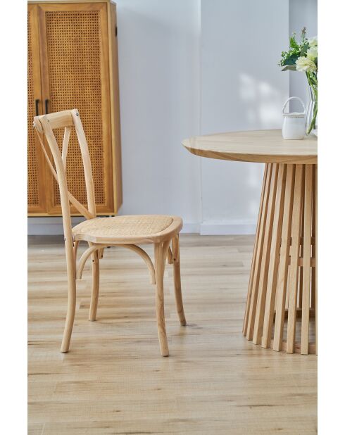 Sit - Lot de 2 chaises naturelles - 48x52x89cm