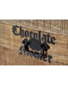 Sit - Tavolino da caffè antico rustico naturale con finiture nere antiche - 90x90x47cm