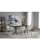 Sit - Lot de 2 chaises Sit&Chairs revêtement blanc, pieds noirs mats - 48x59x83cm