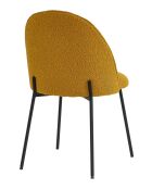 Sit — Set aus 2 Taylor-Stühlen mit senfgoldenem Bezug, schwarzen Beinen — 49,5 x 47,5 x 84 cm