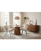 Sit - Lot de 2 chaises Sit&Chairs tissu bouclé (100% polyester), métal - 58,5x46x83cm