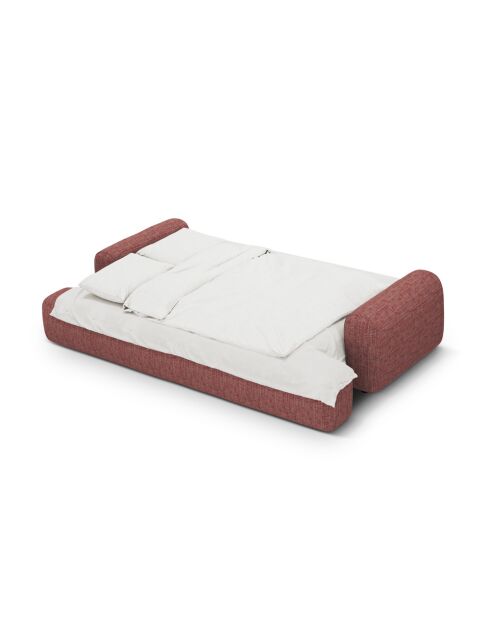 Orion rotes 4-Sitzer-Schlafsofa mit Kofferraum - 250x100x84 cm