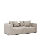 Ausziehbares 3-Sitzer-Sofa aus Kord mit Kofferraum Ribes hellgrau - 242x104x88 cm