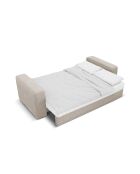 Ausziehbares 3-Sitzer-Sofa aus Kord mit Kofferraum Ribes hellgrau - 242x104x88 cm