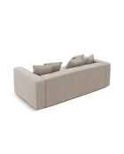Ausziehbares 3-Sitzer-Sofa aus Kord mit Kofferraum Ribes hellgrau - 242x104x88 cm