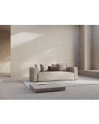 Ausziehbares 3-Sitzer-Sofa aus Kord mit Kofferraum Ribes hellgrau - 242x104x88 cm