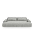 Orion warmgraues 4-Sitzer-Schlafsofa mit Kofferraum - 250x100x84 cm