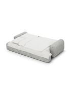 Orion warmgraues 4-Sitzer-Schlafsofa mit Kofferraum - 250x100x84 cm
