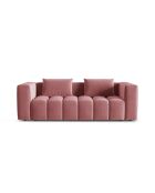 Lorella Flamant, ausziehbares 3-Sitzer-Sofa aus Samt mit Kofferraum, 252 x 98 x 85 cm