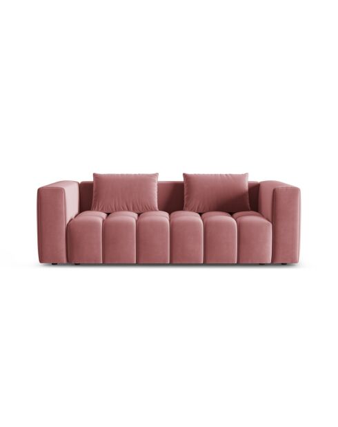Lorella Flamant, ausziehbares 3-Sitzer-Sofa aus Samt mit Kofferraum, 252 x 98 x 85 cm