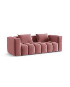 Lorella Flamant, ausziehbares 3-Sitzer-Sofa aus Samt mit Kofferraum, 252 x 98 x 85 cm