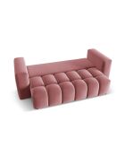 Lorella Flamant, ausziehbares 3-Sitzer-Sofa aus Samt mit Kofferraum, 252 x 98 x 85 cm