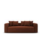 Ribes 3-Sitzer-Cabrio-Sofa aus Terrakotta, aus Kord, mit Kofferraum, 242 x 104 x 88 cm