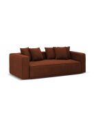 Ribes 3-Sitzer-Cabrio-Sofa aus Terrakotta, aus Kord, mit Kofferraum, 242 x 104 x 88 cm
