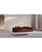 Ribes 3-Sitzer-Cabrio-Sofa aus Terrakotta, aus Kord, mit Kofferraum, 242 x 104 x 88 cm