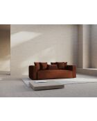 Ribes 3-Sitzer-Cabrio-Sofa aus Terrakotta, aus Kord, mit Kofferraum, 242 x 104 x 88 cm