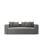 Ausziehbares 3-Sitzer-Sofa aus Samt mit Kofferraum Ribes grau - 242x104x88 cm