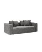 Ausziehbares 3-Sitzer-Sofa aus Samt mit Kofferraum Ribes grau - 242x104x88 cm