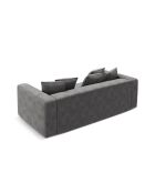 Ausziehbares 3-Sitzer-Sofa aus Samt mit Kofferraum Ribes grau - 242x104x88 cm
