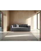 Ausziehbares 3-Sitzer-Sofa aus Samt mit Kofferraum Ribes grau - 242x104x88 cm