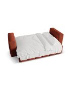 Canapé convertible 3 places avec coffre Lorella corail - 252x98x85 cm