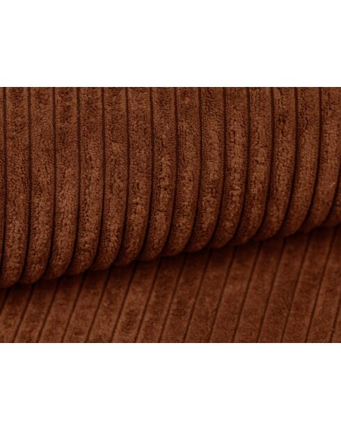 Cabrio-Ecksofa für 3 Personen, aus Kord, links, mit Kofferraum, Ribes, Terrakotta, 266 x 160 x 88 cm