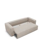 Ribes 3-Sitzer-Ausziehsofa aus Kord mit Kofferraum Ribes dunkelbeige - 242x104x88 cm