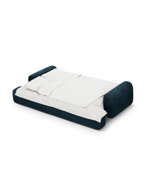 Orion ausziehbares 4-Sitzer-Sofa aus Samt mit Kofferraum, tiefblau — 250x100x84 cm