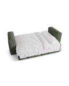 Canapé convertible 3 places avec coffre Lorella vert olive foncé - 252x98x85 cm