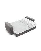 3-zits converteerbare fluwelen linkerhoekbank met grijze Ribes kofferbak - 266x160x88 cm