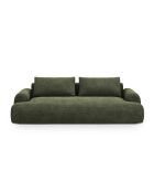 Orion grünes ausziehbares 4-Sitzer-Sofa aus Samt mit Kofferraum — 250x100x84 cm