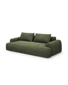 Orion grünes ausziehbares 4-Sitzer-Sofa aus Samt mit Kofferraum — 250x100x84 cm