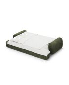 Orion grünes ausziehbares 4-Sitzer-Sofa aus Samt mit Kofferraum — 250x100x84 cm