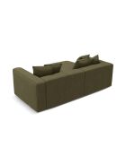 3-zits converteerbare corduroy linkerhoekbank met ribes groene kofferbak - 266x160x88 cm