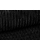 Wandelbares 3-Sitzer-Ecksofa aus Kord rechts mit schwarzem Ribes-Koffer — 266 x 160 x 88 cm