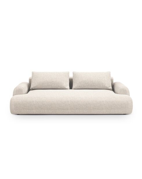 Sofá cama Orion de 4 plazas beige claro con baúl - 250x100x84 cm