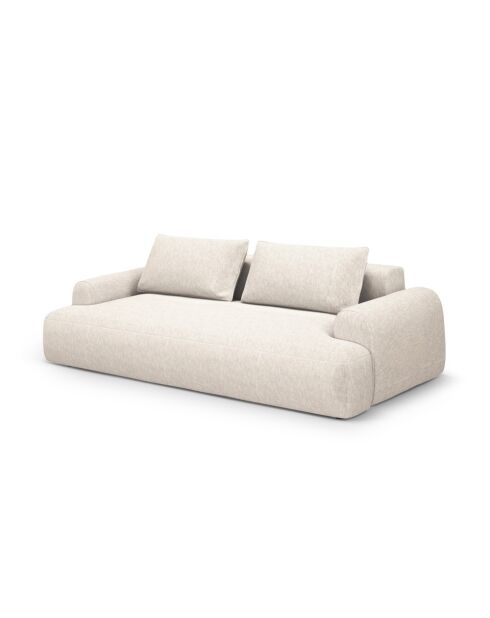 Sofá cama Orion de 4 plazas beige claro con baúl - 250x100x84 cm