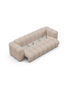 Sofá cama Astro cappuccino de 3 plazas con baúl - 253x102x70 cm