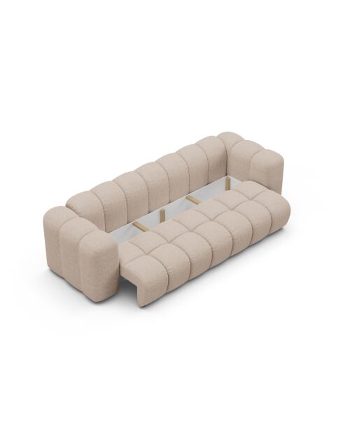 Sofá cama Astro cappuccino de 3 plazas con baúl - 253x102x70 cm