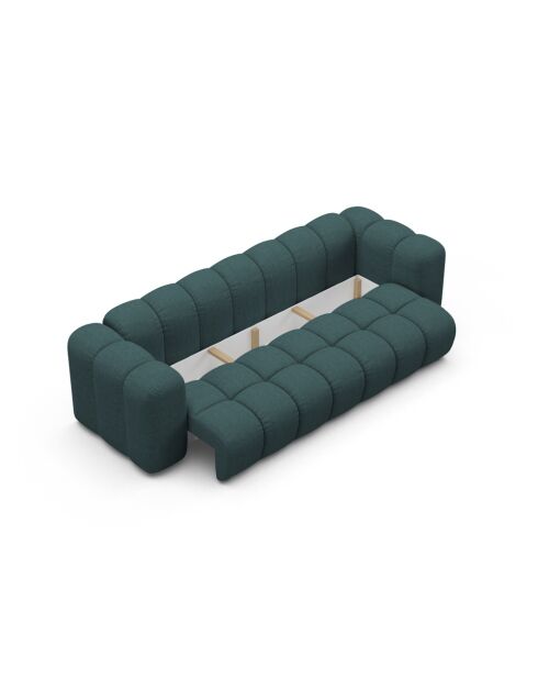Astro türkisfarbenes 3-Sitzer-Schlafsofa mit Kofferraum - 253x102x70 cm