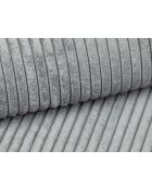 3-zits converteerbare corduroy linkerhoekbank met Ribes lichtgrijze kofferbak - 266x160x88 cm