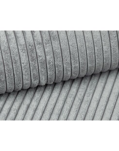 3-zits converteerbare corduroy linkerhoekbank met Ribes lichtgrijze kofferbak - 266x160x88 cm