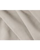 3-zits converteerbare fluwelen bank met kofferbak Lorella ecru - 252x98x85 cm