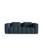 Divano letto Lorella blu scuro a 3 posti con baule - 252x98x85 cm