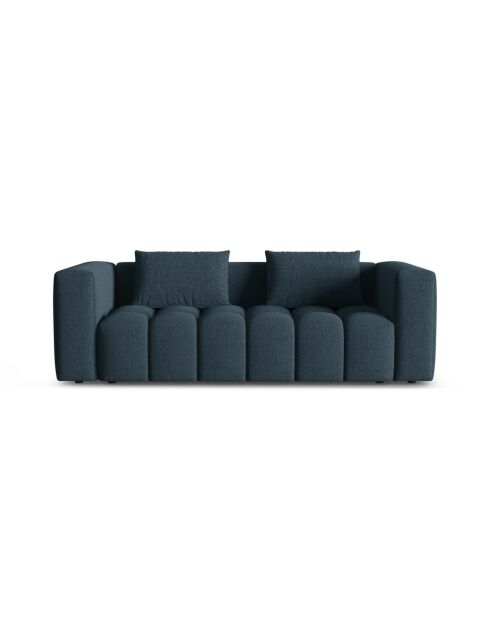 Lorella dunkelblaues 3-Sitzer-Schlafsofa mit Kofferraum - 252x98x85 cm