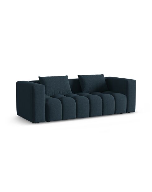 Lorella dunkelblaues 3-Sitzer-Schlafsofa mit Kofferraum - 252x98x85 cm