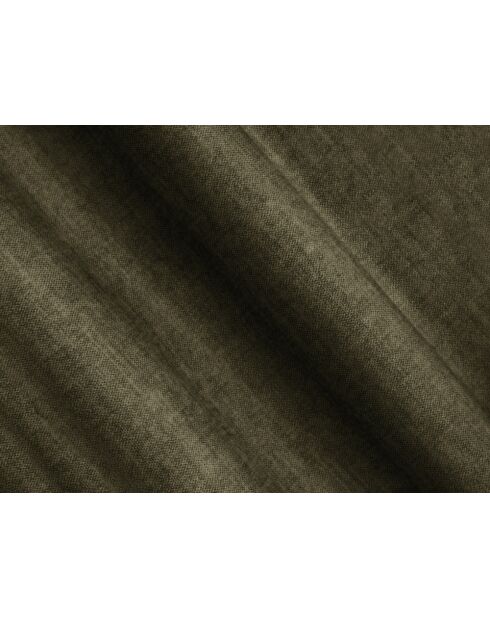 Divano angolare sinistro trasformabile in velluto a 3 posti con baule verde Ribes - 266x160x88 cm