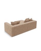 Ausziehbares 3-sitziges Ecksofa aus Samt links mit Truhe Ribes dunkelbeige - 266 x 160 x 88 cm