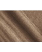 Ausziehbares 3-sitziges Ecksofa aus Samt links mit Truhe Ribes dunkelbeige - 266 x 160 x 88 cm